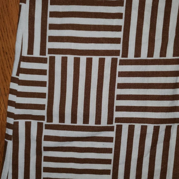 Versona Brown and White Linen/Rayon Pants - Picture 9 of 9